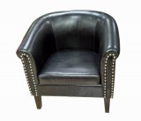 Black PU Modern Classic Design Tub Chair