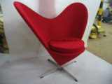 Modern Heart Shape Fabric Leisure Chair for Living Room