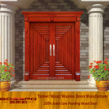 Solid Wood Modern Villa Door Entrance Security Door (XS1-021)