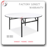 Foldable Metal White Banquet Round Table (BT-01A)