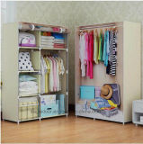 Modern Simple Wardrobe Household Fabric Folding Cloth Ward Storage Assembly King Size Reinforcement Combination Simple Wardrobe (FW-27C)