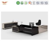Elegant L Shape Executive Office Desk Aluminum Base Executive Desk