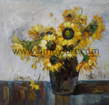 Chinese Handmade Sunflower Oil Paintings for Home Decoration