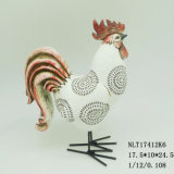 Hot Selling Wholesale Cock Resin Crafts Wood Finish Rooster Statue