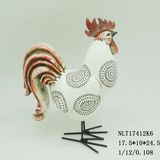 Hot Selling Wholesale Cock Resin Crafts Wood Finish Rooster Statue