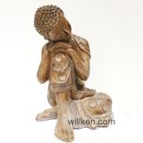 Polyresin Artificial Home Decor Resin Sitting Buddha Statue