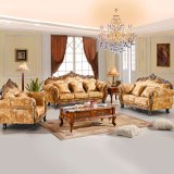 Classic Fabric Sofa with Wooden Table for Living Room Furniture (929)