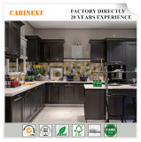 Modern Modular Solid Wood Kitchen Cabinets Gray Shaker Factory Directly