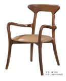 Hot Sell Hotel Furniture Armchair/Wooden Frame Leather Dining Chair