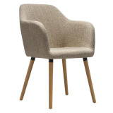 Solid Legs Fabric Dining Chair (W13903-2)