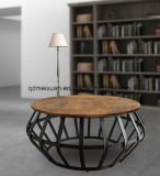 American Wood Round Tea Table, Wrought Iron Sitting Room Hotel Restaurant a Few Fashion Personality Tea Table (M-X3809)