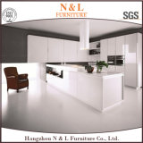 N&L Home Furniture White Color High Gloss Lacquer Wooden Kitchen Cabinet