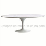 Nature Marble Large Tulip Table with Aluminum Table Base for Restaurant (SP-GT350)