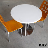 Luxury High Glossy Artifical Solid Surface Small Marble Dining Tables