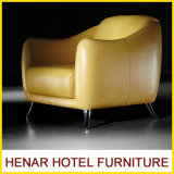 Leather Seat Leisure Accent Chair Lounge Sofa for Hotel Furniture