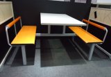 Concise Cafeteria Restaurant Table with Bench