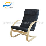 Popular Leisure Wooden Chair with Metal Frame