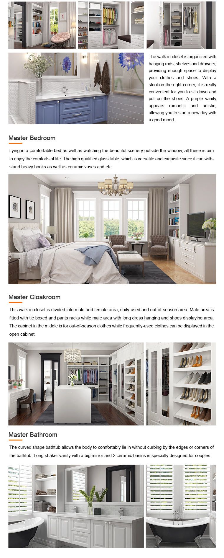 Oppein Modern America Villa MDF Home Furniture (OP16Villa04) Home Furniture, Whole House