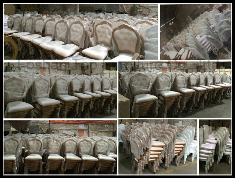 2016 Popular Gold Aluminium Banquet Wedding Event Stacking Morocco Louis Restaurant Chairs