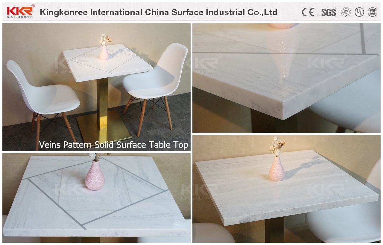 Luxury Restaurant Furniture Solid Surface Coffee Table Restaurant