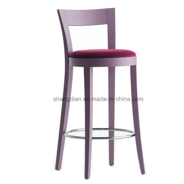 Custom Made Hotel Restaurant Wooden Legs Bar Chair (ST0020)