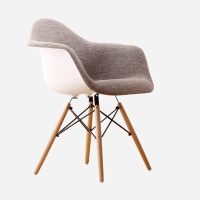 Pure Color Fabric Half Cover Siting Chairs