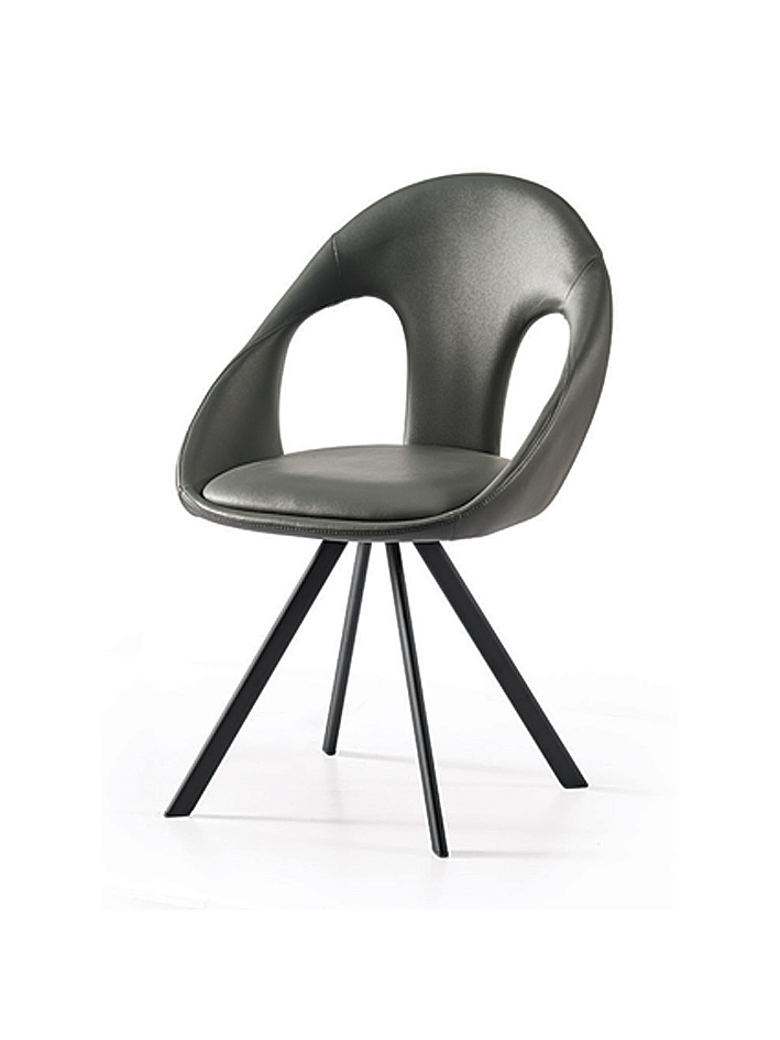 Dining Side Chair Kitchen Room Metal/Brush Stainless Steel