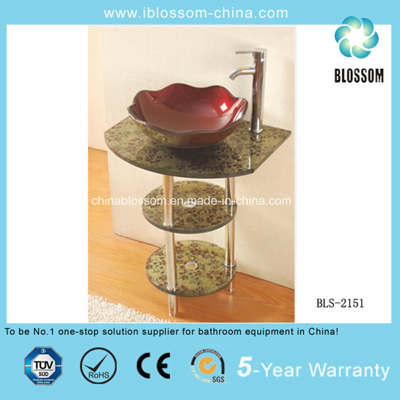 Freestanding Single Glass Sink Cabinet (BLS-2151)