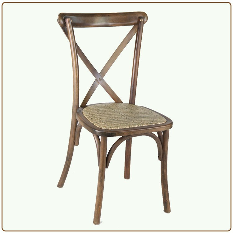 Antique X Back Chair Wedding Event Rental