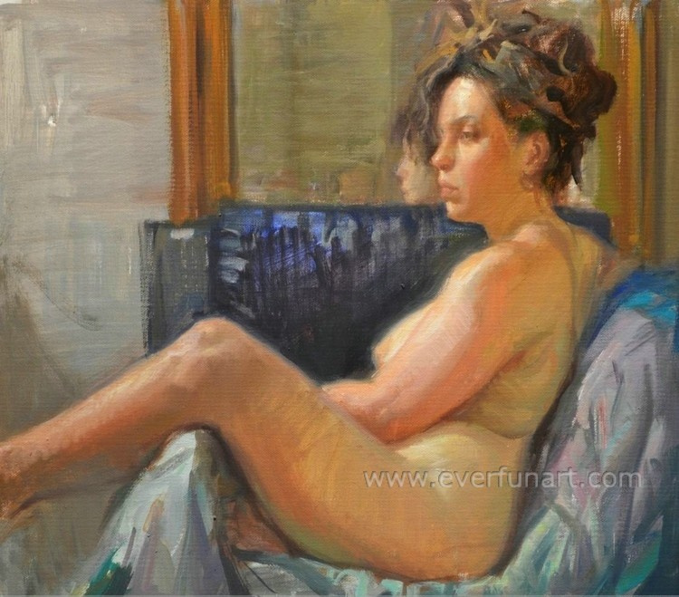 100% Handmade Wall Decor Nude Art Painting Ebf-031