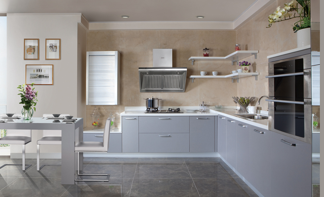 Modern Kitchen Cabinets with Gloss Acrylic MDF Door (zv-015)