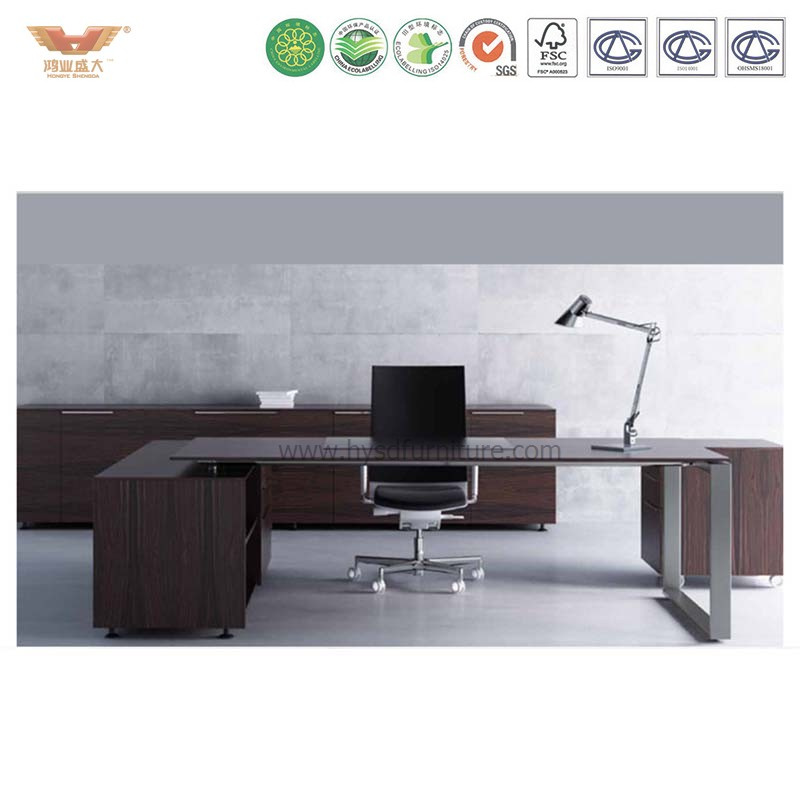 Office Furniture/Office Desk/Modern Melamine Metal Leg Furniture Desk