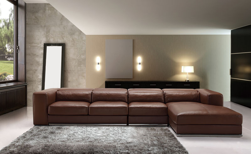 Modern Commercial Living Room Furniture Corner Leather Sofa (HC3007)