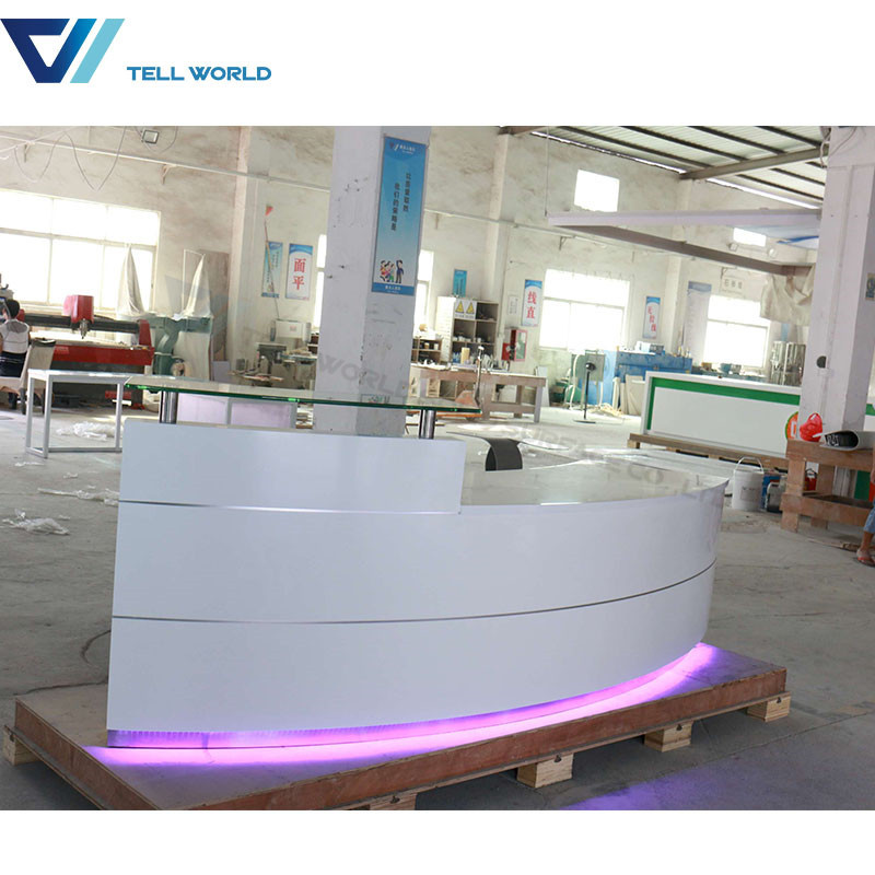 Unique Nail Salon Reception Desk Corian Modern Desk Counter
