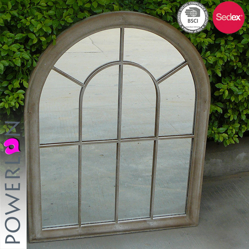 Antique Wrought Iron Garden Mirror