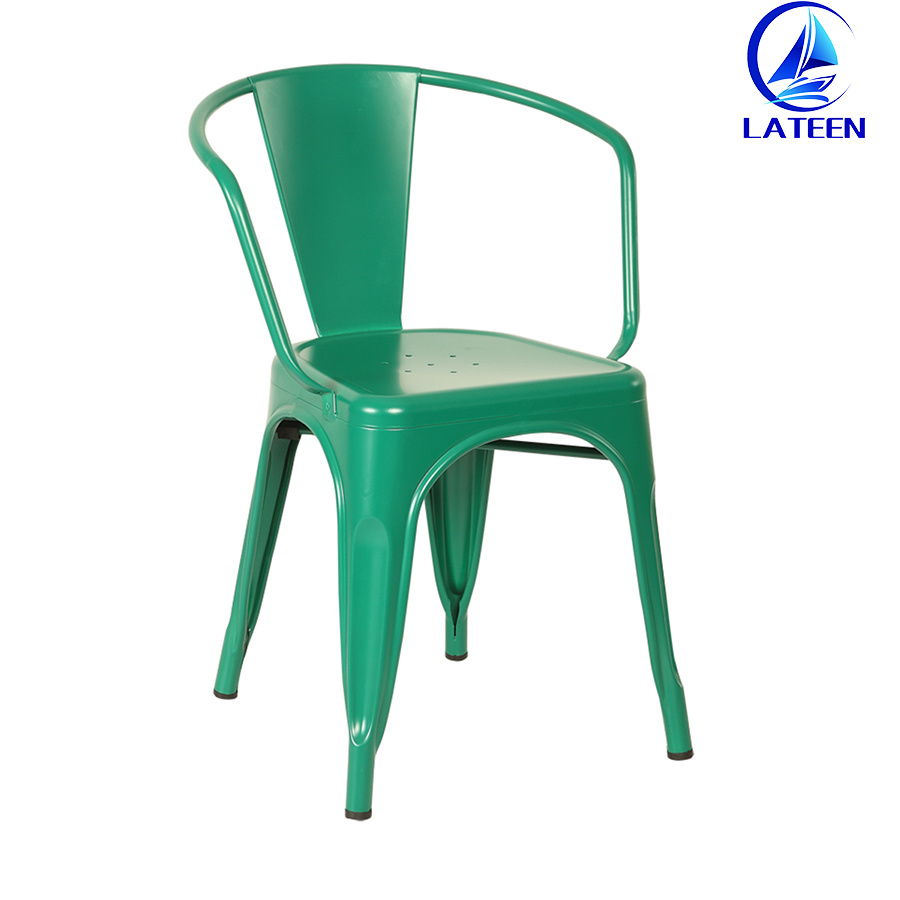 Production Commercial Vintage Industrial Dining Restaurant Metal Frame Chair