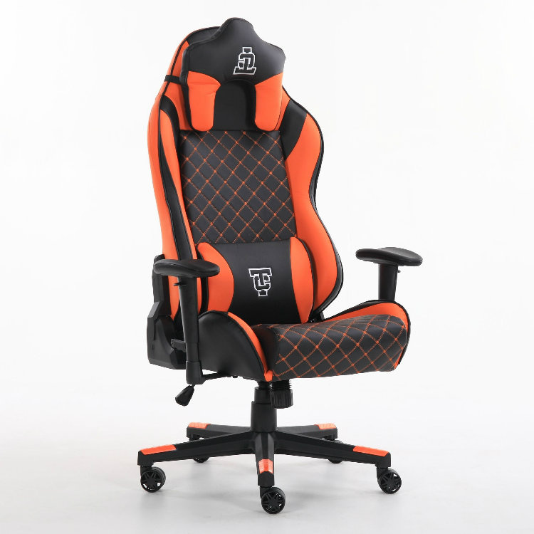 Popular Leather Material Back Adjustable Recline Used Office Swivel Gaming Chair with Armrest