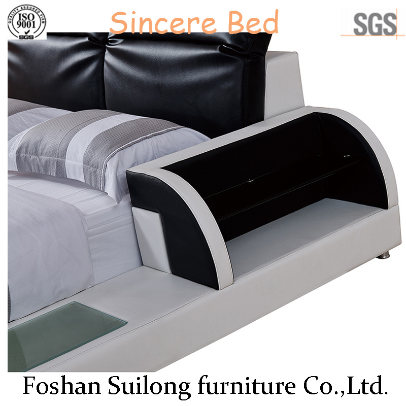Real Leather Modern Bed 3313