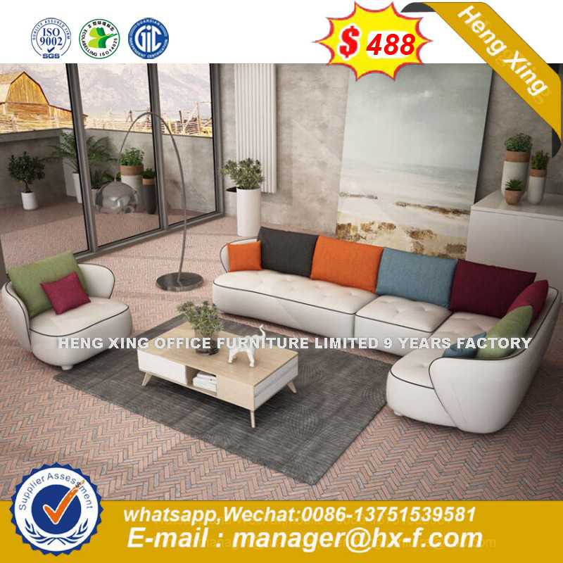 Simple Restaurant Furniture Design Pure Green Color Leather Booth Sofa (HX-8NR2012)