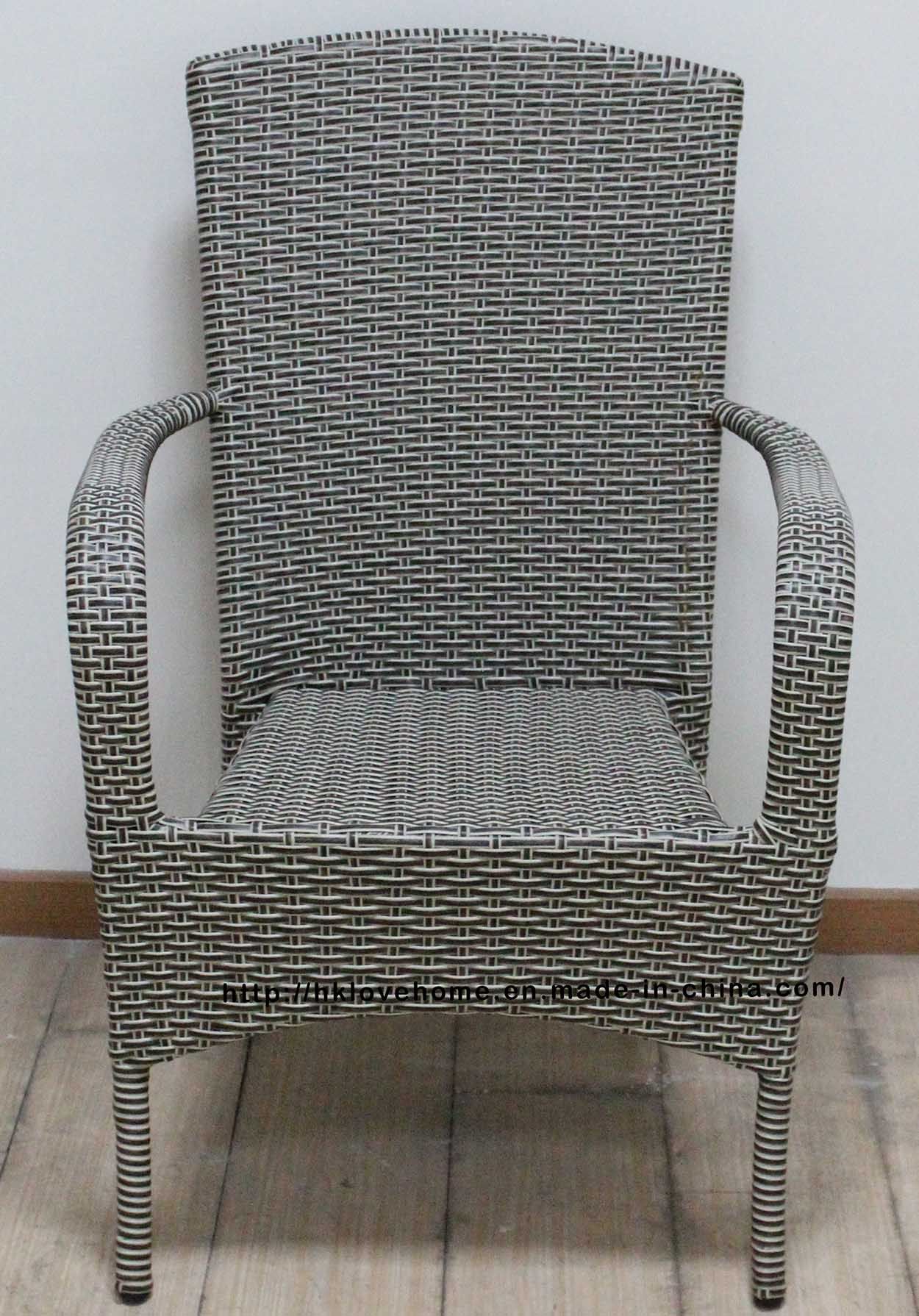 Morden Outdoor Metal Rattan Lounge Leisure Garden Dining Restaurant Chair