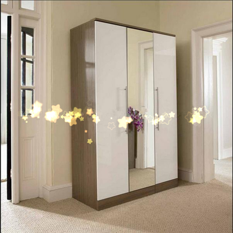 Bedroom Furniture Modern Design 3 Door Mirrored Wardrobe