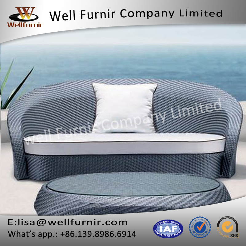 Well Furnir Rattan Sofa with Cushion WF-17018