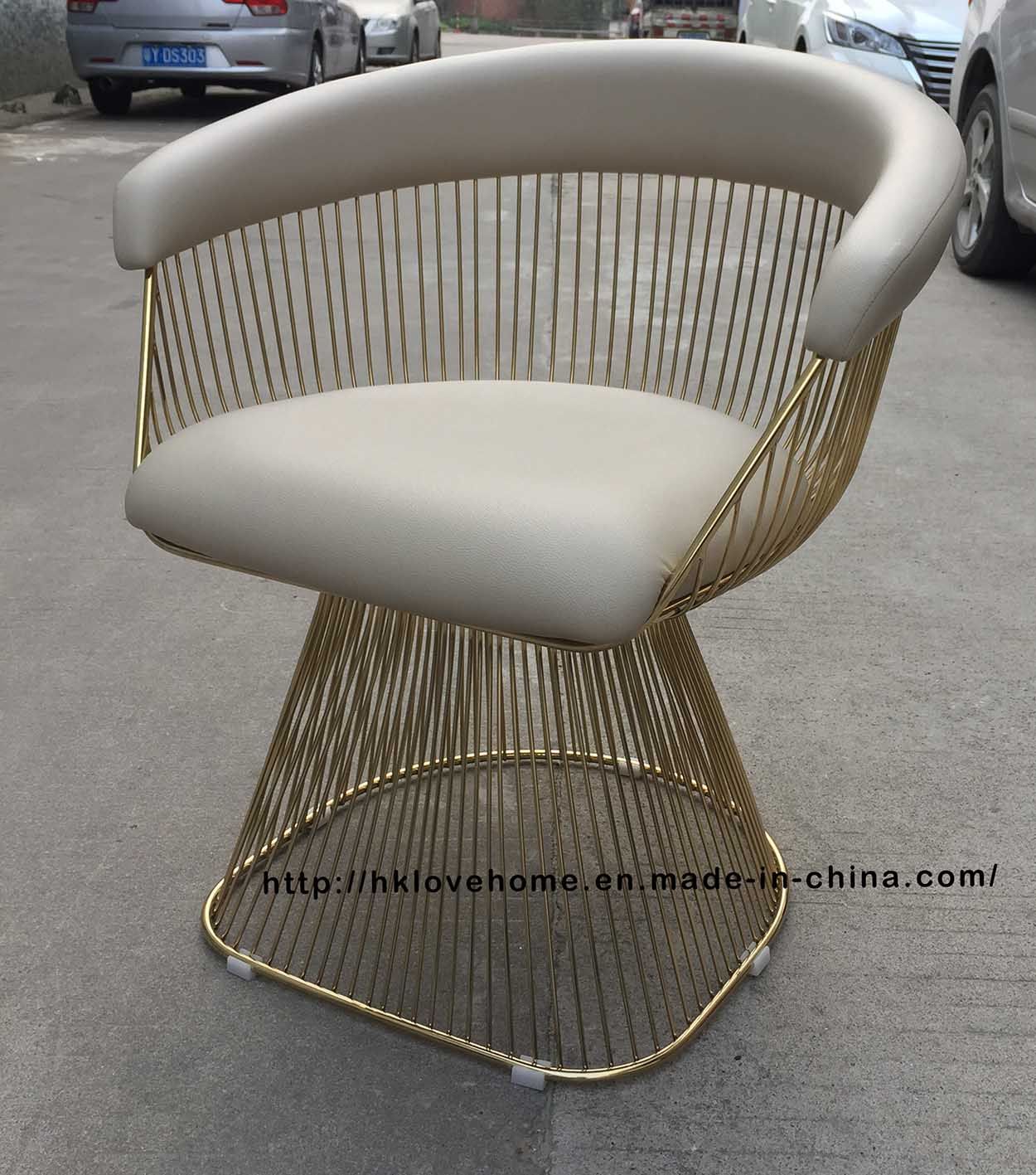 Metal Leisure Outdoor Restaurant Furniture Wire Dining Chair