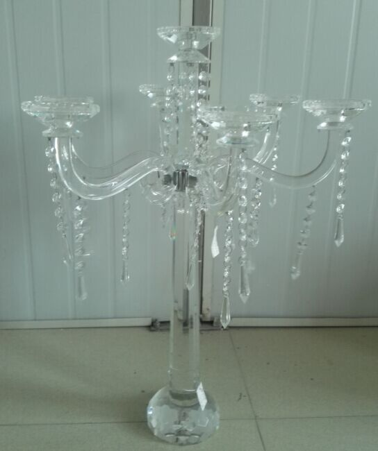 Crystal Candle Holder for Wedding Decoration with Seven Posters