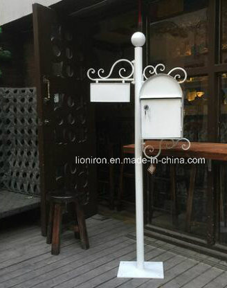 European Metal Post Letters Box Villa Antique Cast Iron Mailbox