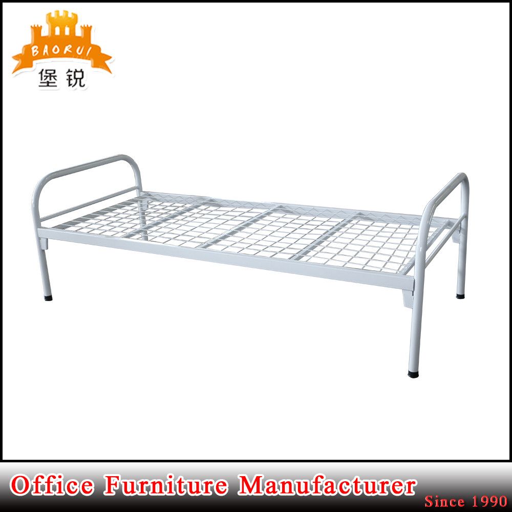 Kd Furniture Metal Round Tube Frame Iron Single Bed