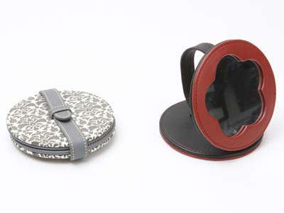 Promotion PU Leather Pocket Mirror for Make up (DM1062)