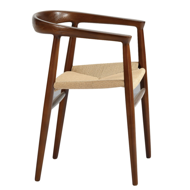 Chinese Antique Wooden Dining Chair with Armrest (SP-EC605)