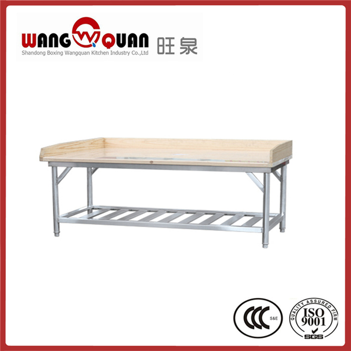 Wood Top Baker's Tables with Under Shelf