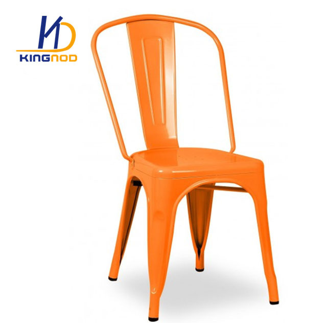 Industrial Vintage Collection Side Replica Dining Metal Tolix Chair Gloss Black